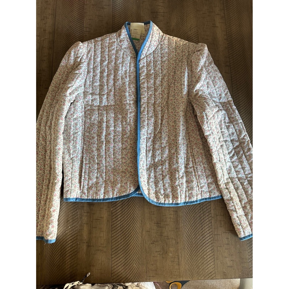 Vintage 70s 80s Ms. Paquette Quilted Floral Jacket - Puff Sleeve‎ Cottagecore L